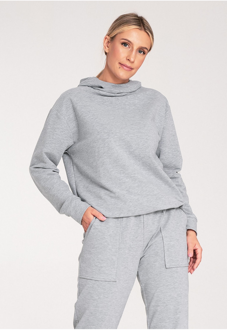 Hanorac dama -  M1034 - gri - bumbac/elastan