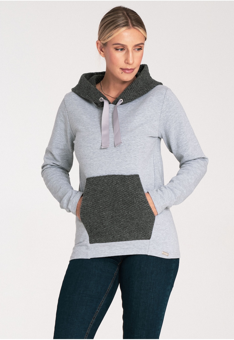 Hanorac dama - M1045 - gri/gri inchis - bumbac