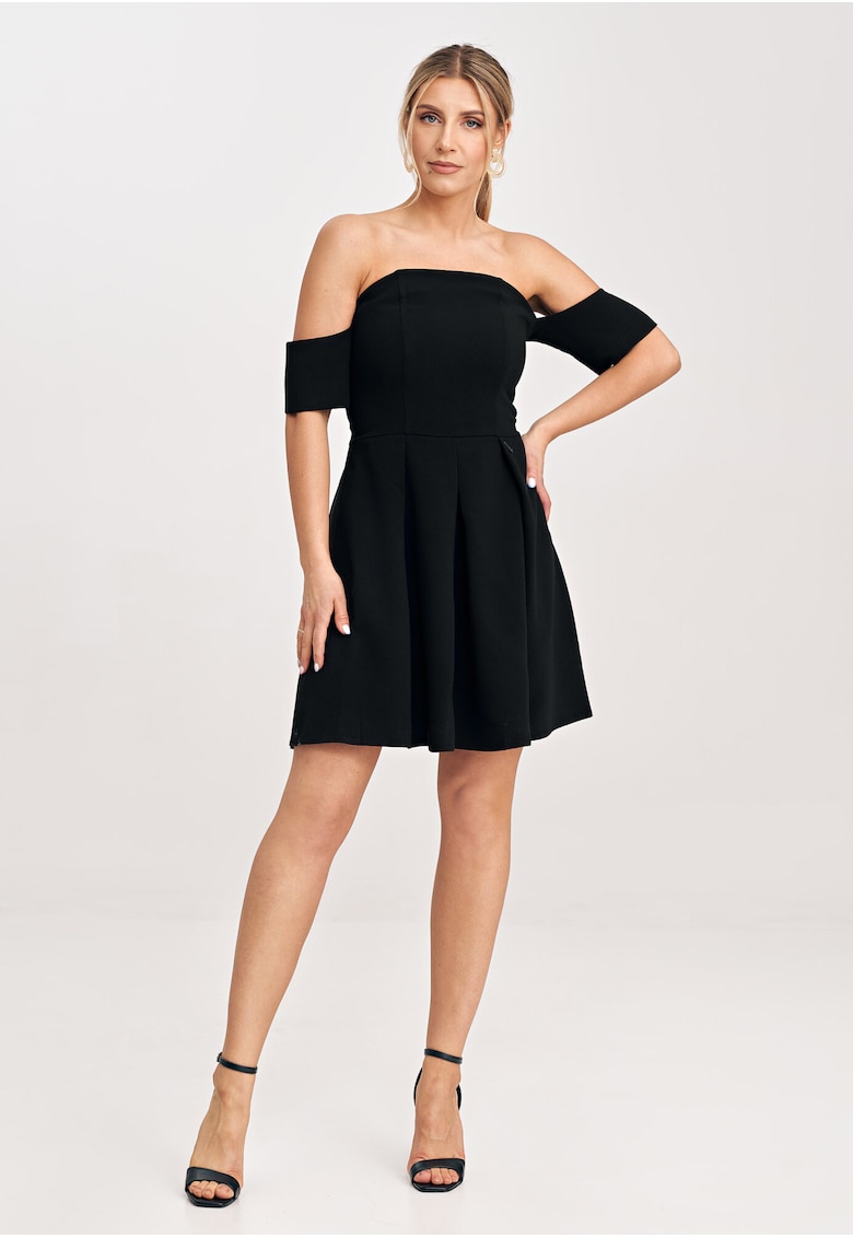 Rochie eleganta M1026 - neagra - sintetic