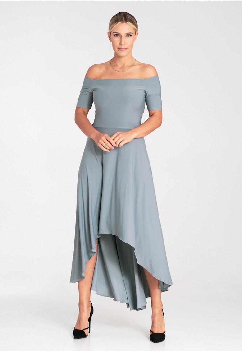 Rochie de seara maxi gri - poliester