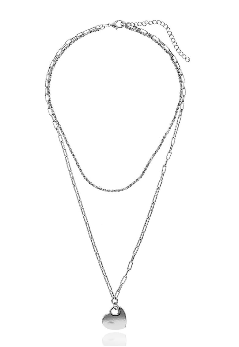 Colier placat cu argint cu pandantiv inima