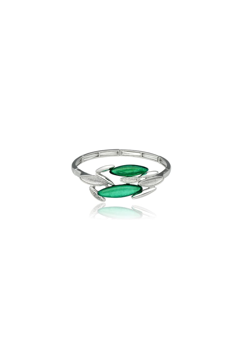Bratara din metal si rasina verde - hipoalergenica - elastica