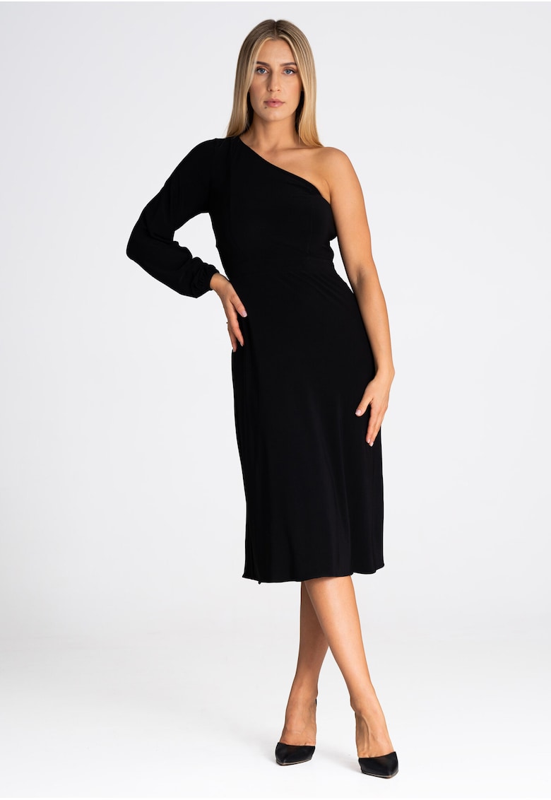 Rochie  maneca lunga - poliester - negru Rochie  maneca lunga - poliester - negru