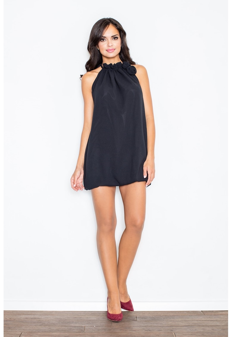 Rochie de vara - neagra - poliester -