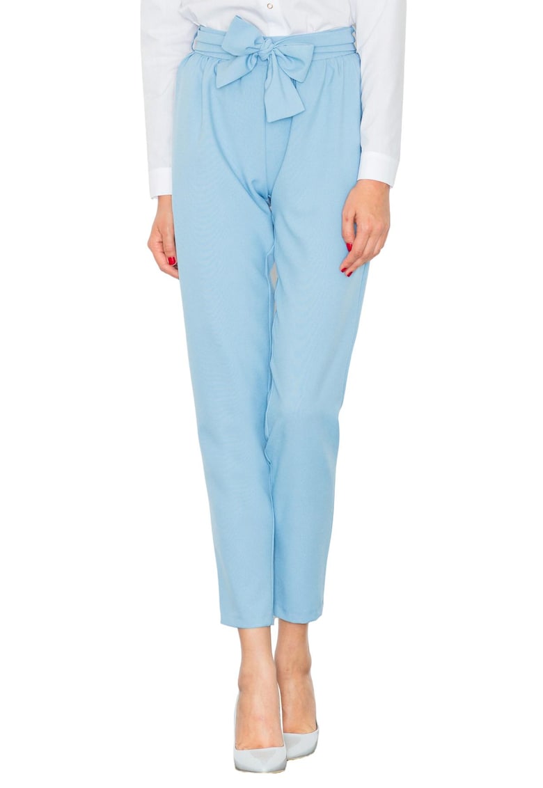 Pantaloni dama M523 - albastri - poliester