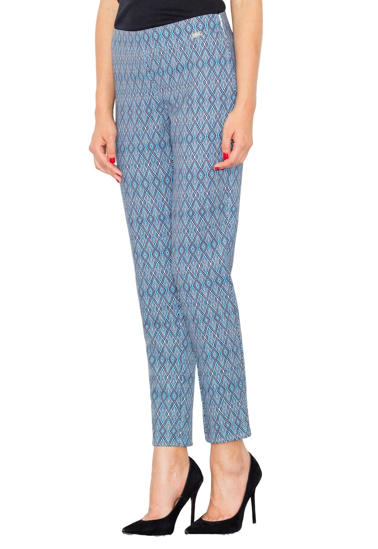 Pantaloni dama M515 - model geometric - poliester - elegant