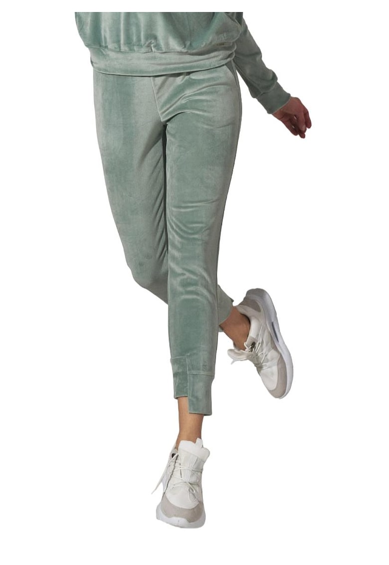 Pantaloni de dama - M746 - verde - confortabili - poliester/elastan
