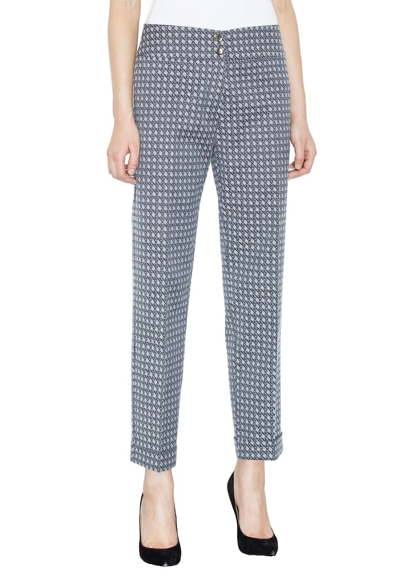 Pantaloni dama largi eleganti - cu talie inalta - M438 - poliester/elastan -