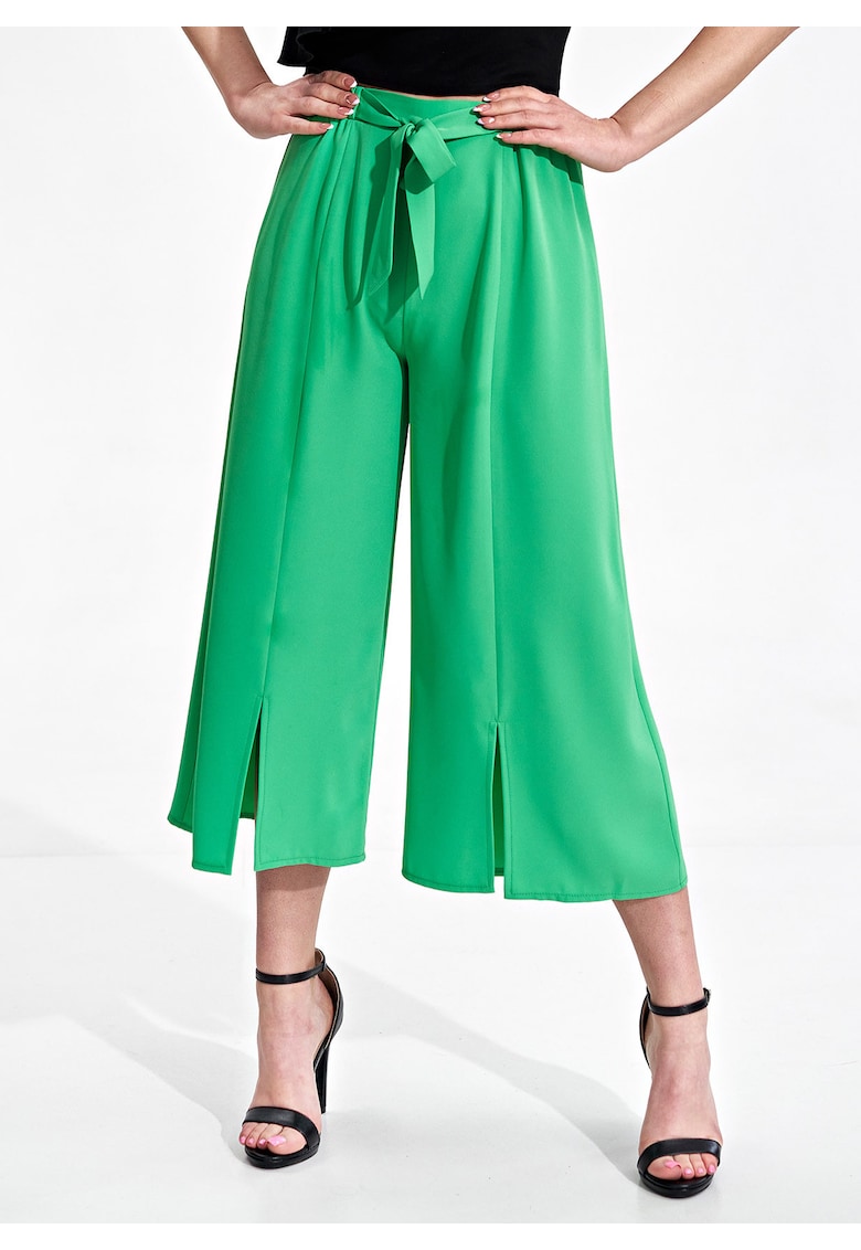 Pantaloni dama - model M860 - verde - poliester - eleganti