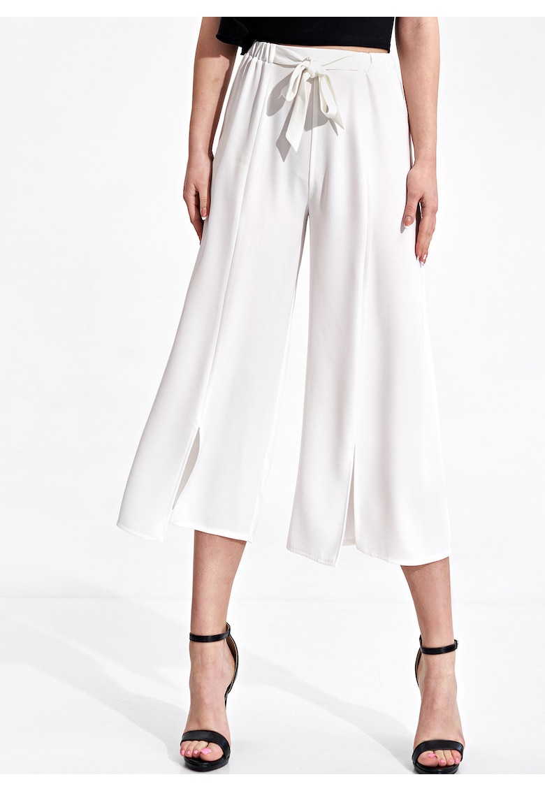 Pantaloni dama M860 - alb - poliester - design minimalist
