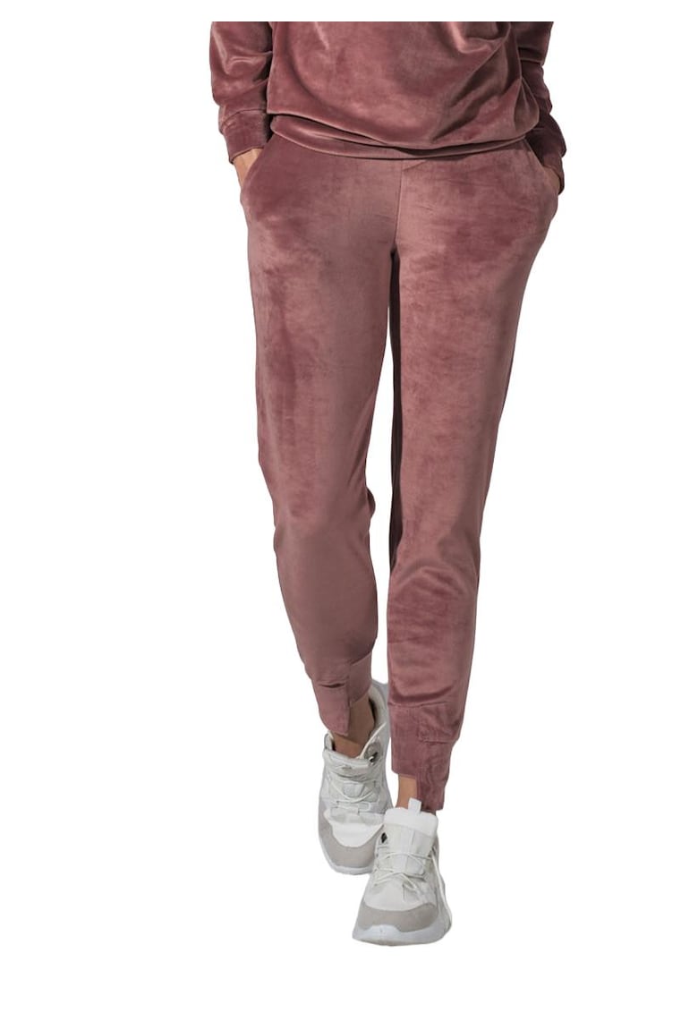 Pantaloni dama - model M746 - roz - eleganti si confortabili - poliester/elastan