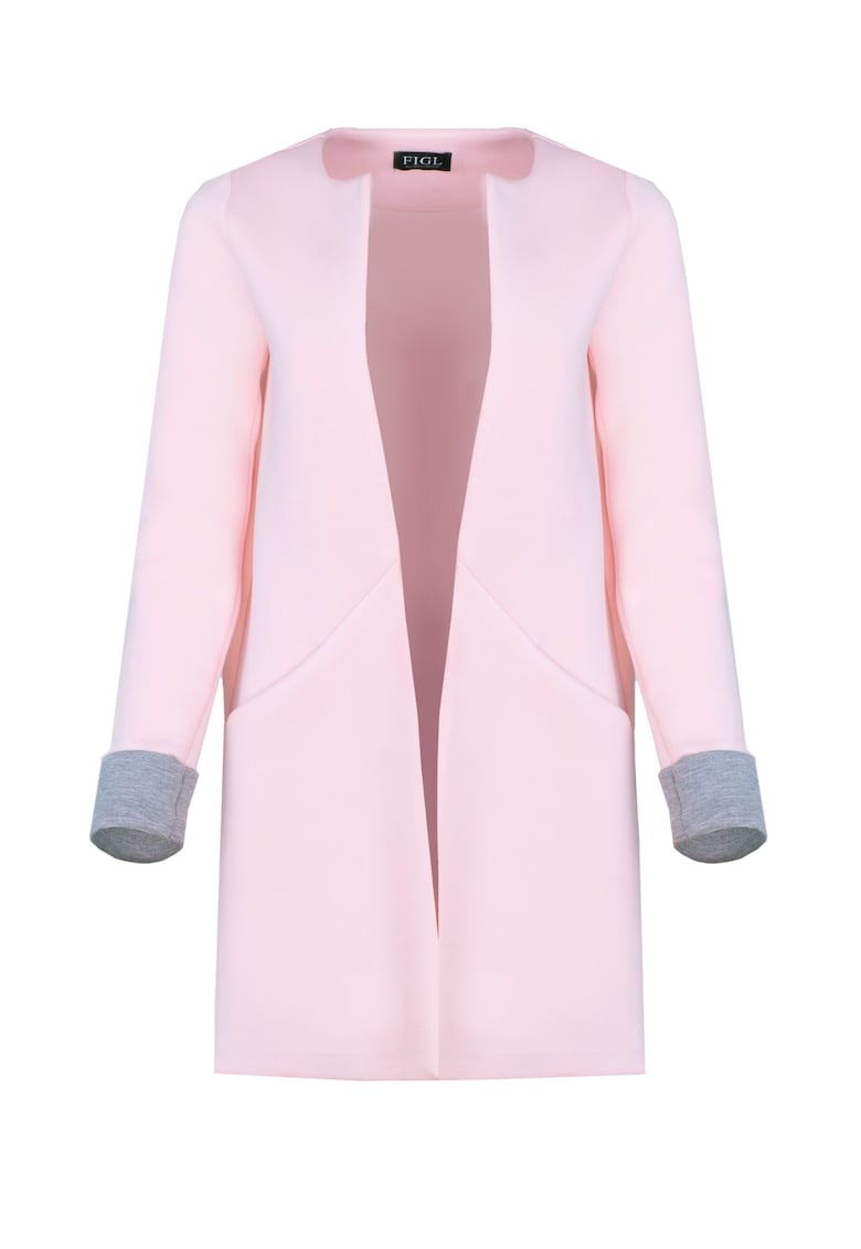 Palton dama M366 - Poliester - Roz