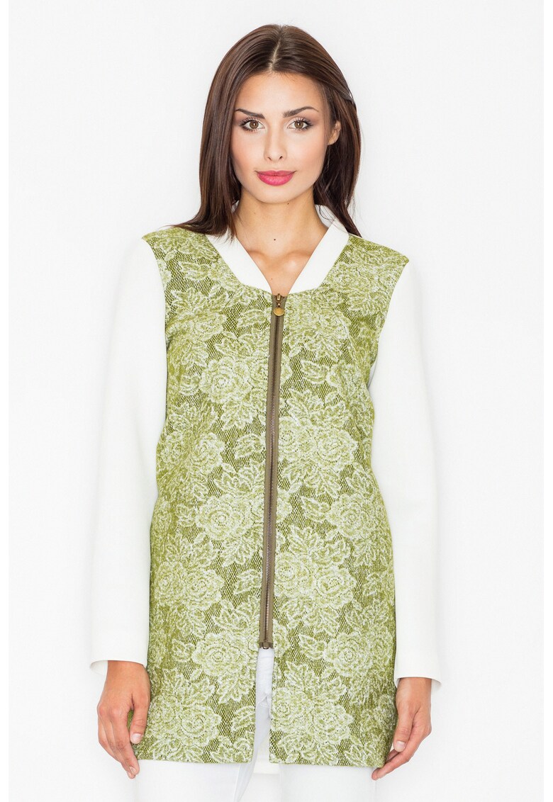 Geaca de dama din lana Yes M513 verde