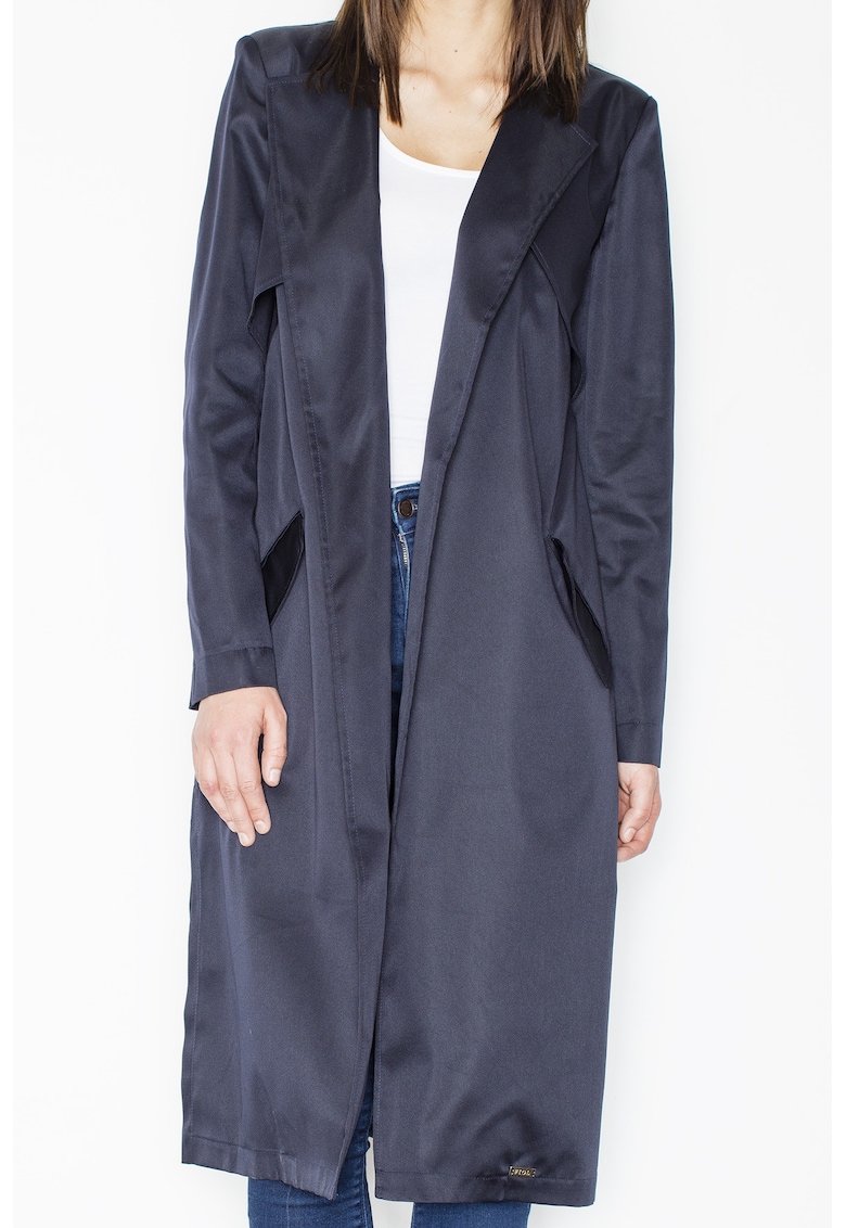 Palton dama M427 - Poliester/Elastan - Bleumarin