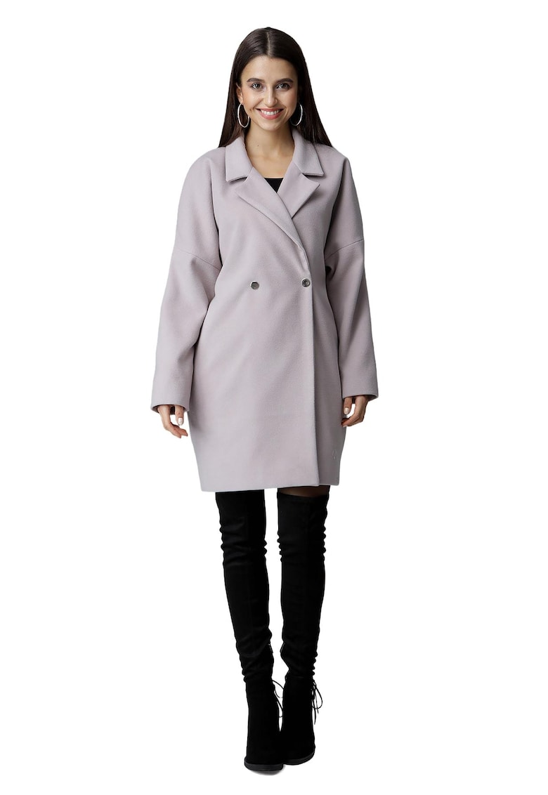 Palton dama M625 - Poliester/Viscoza - Bej -