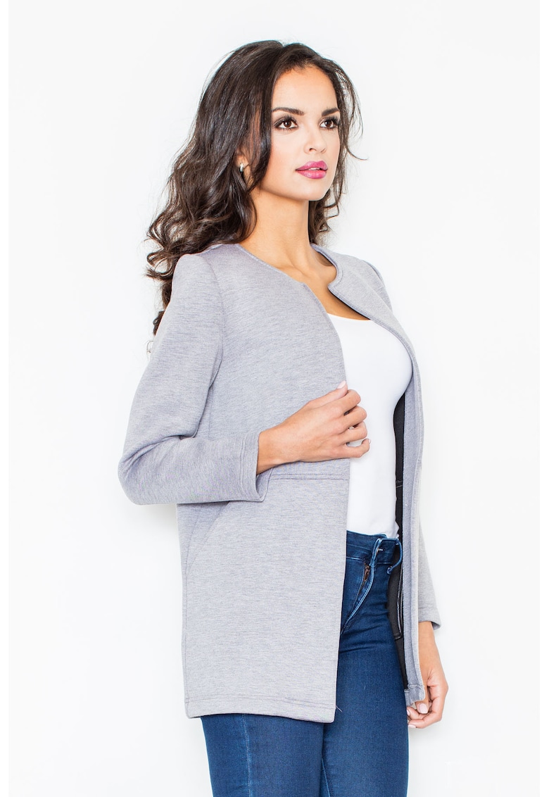 Jacheta dama M345 - Poliester - Gri -