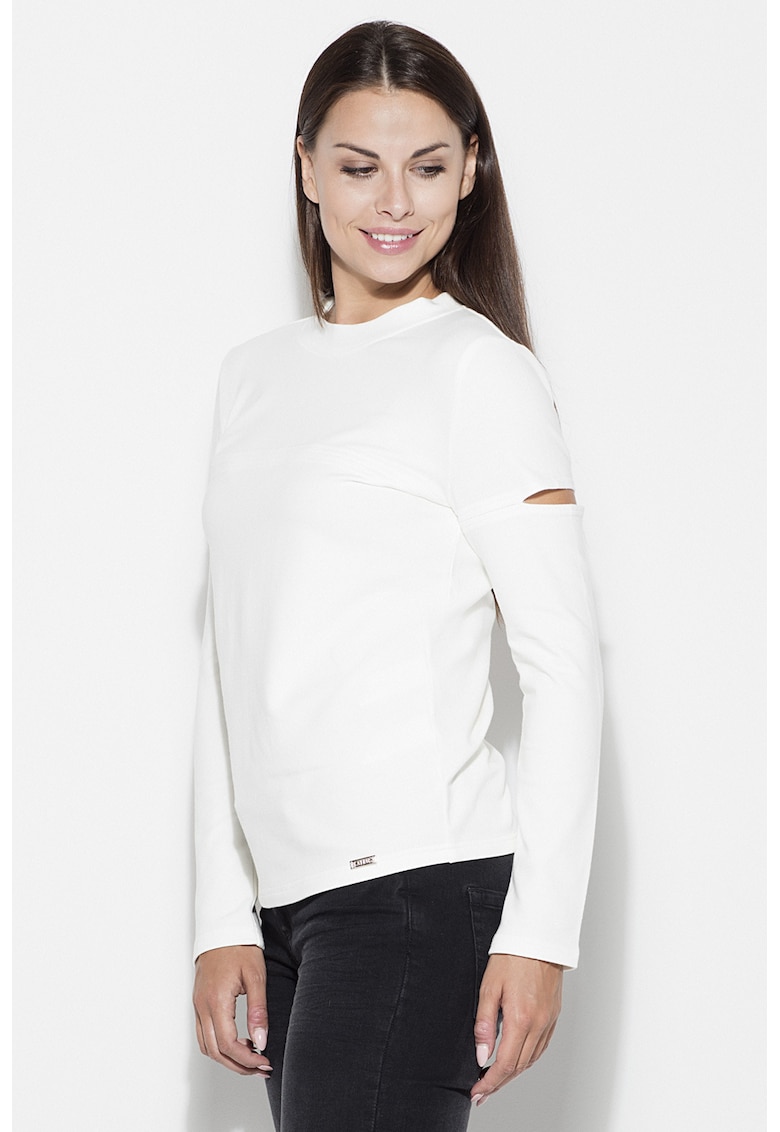 Bluza dama -  Bumbac/Elastan - Alb -