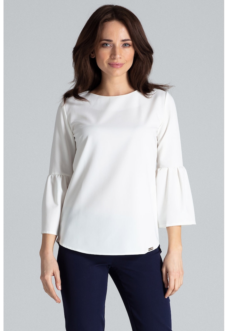 Bluza dama - Poliester/Viscoza - Ecru -