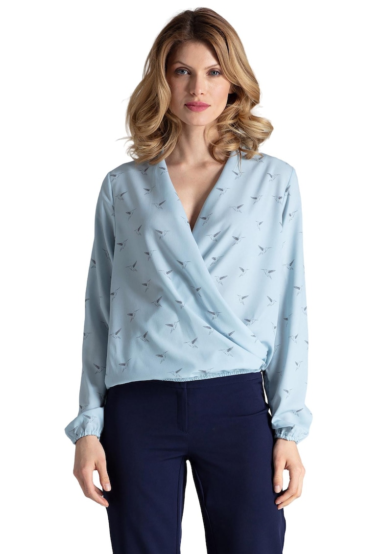 Bluza dama - eleganta - albastra - poliester