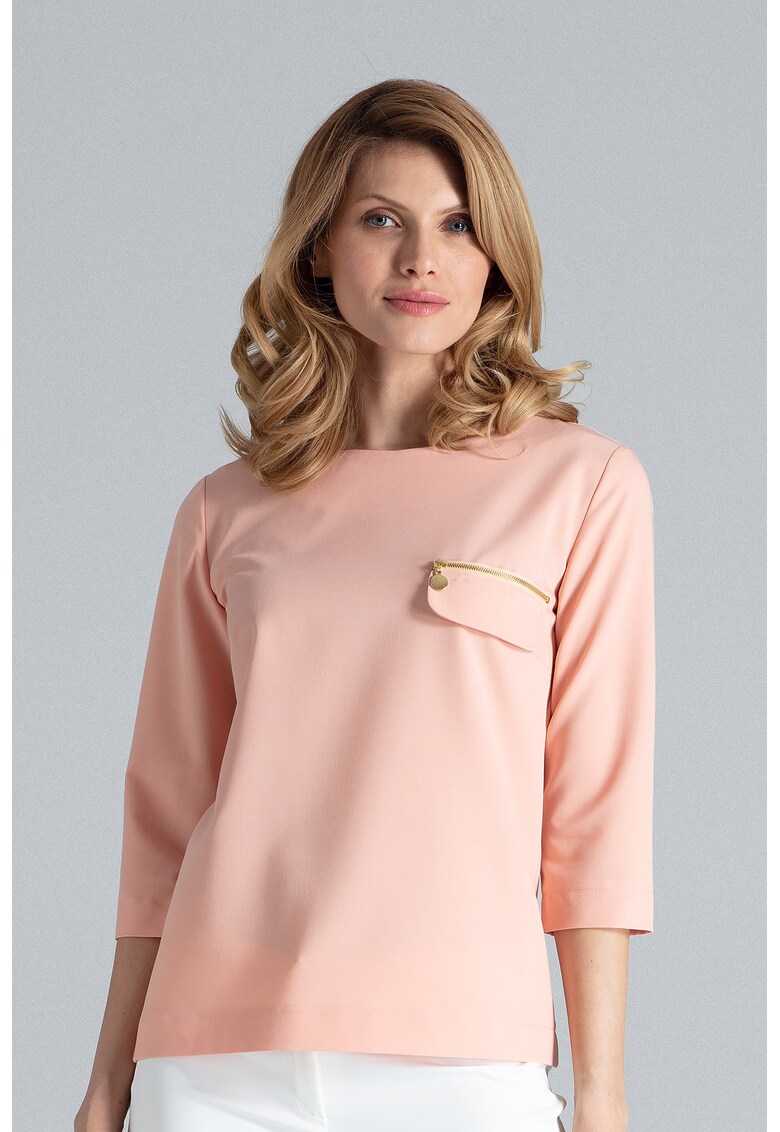 Bluza dama - Formala - Poliester/Viscoza - Roz -