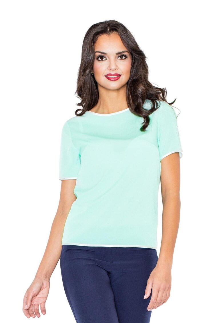 Tricou dama M1164 - Bumbac/Nylon - Verde -