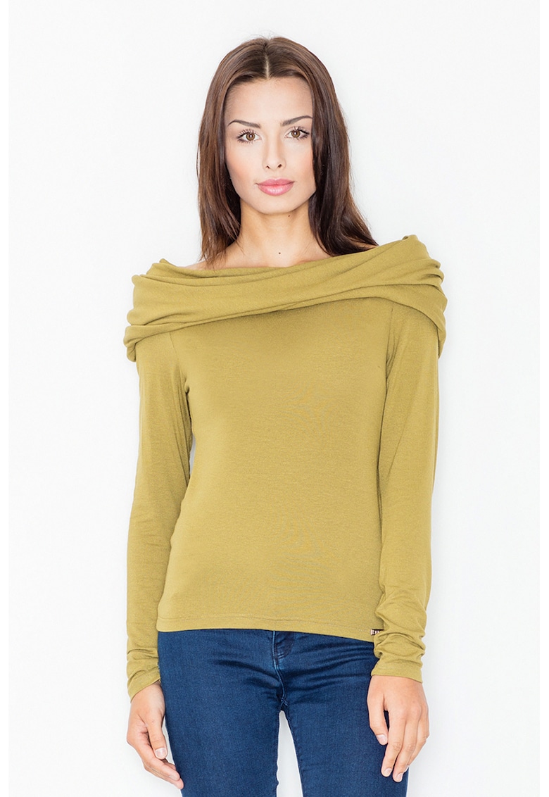 Bluza dama - Viscoza/Elastan - Masliniu