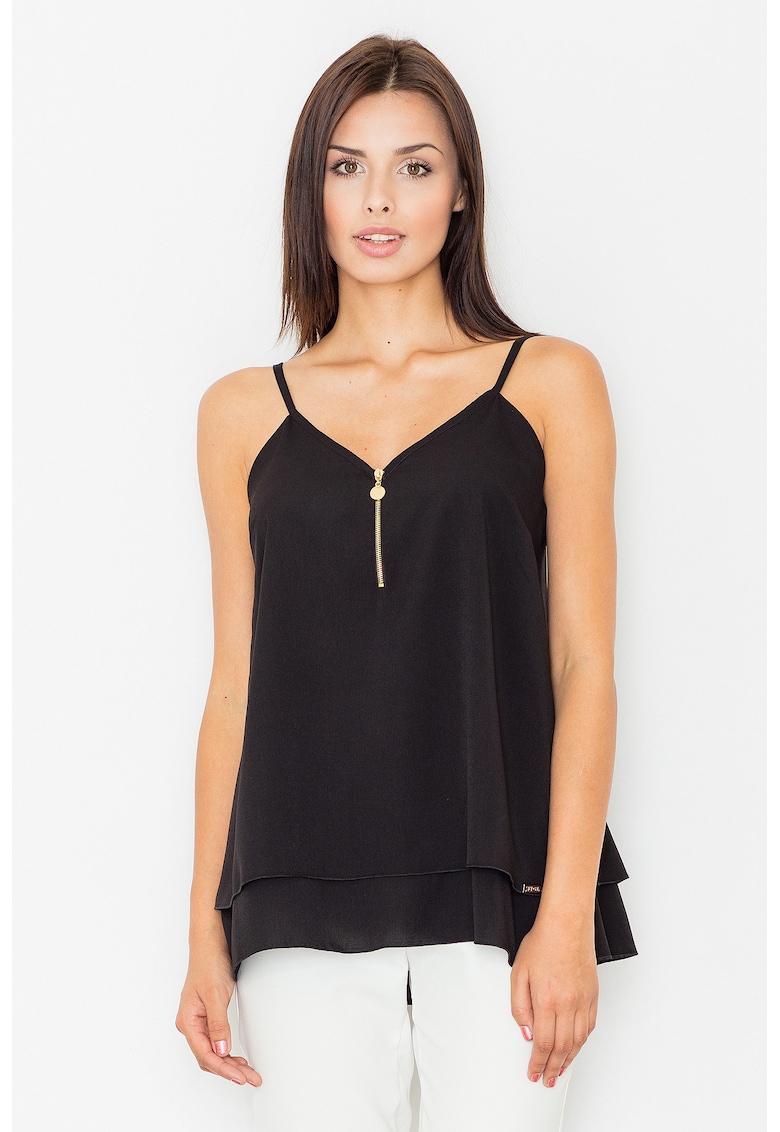 Maiou dama -  Poliester/Viscoza/Elastan - Negru -