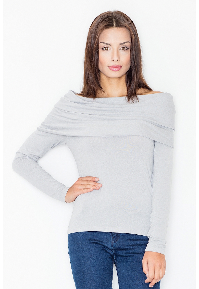 Bluza dama - Viscoza/Elastan - Gri -