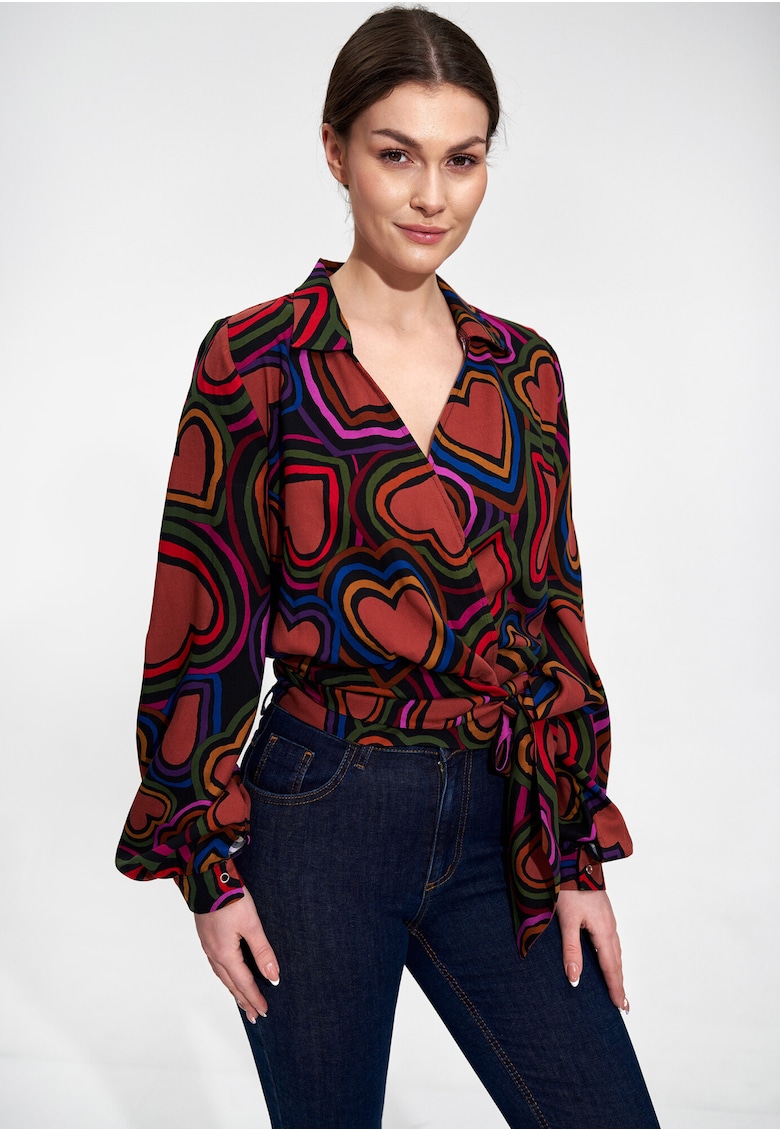 Camasa dama - Poliester/Elastan/Viscoza - Multicolor