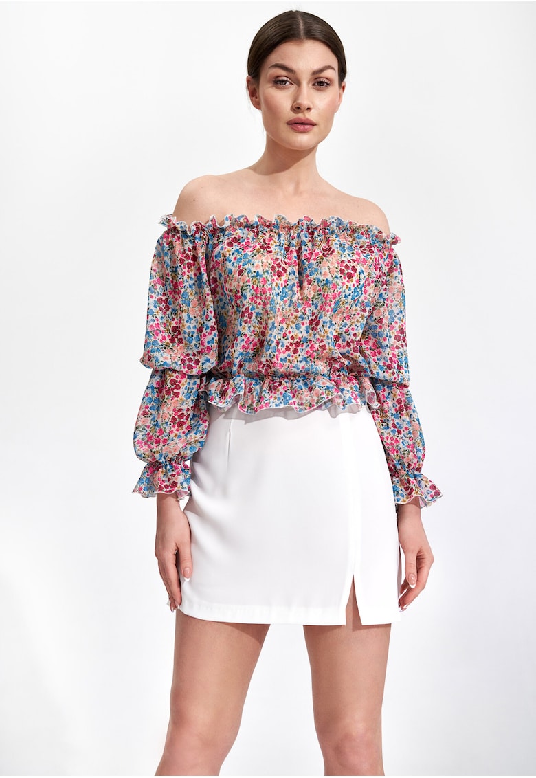 Bluza dama - Poliester - Cu elastic - Multicolor