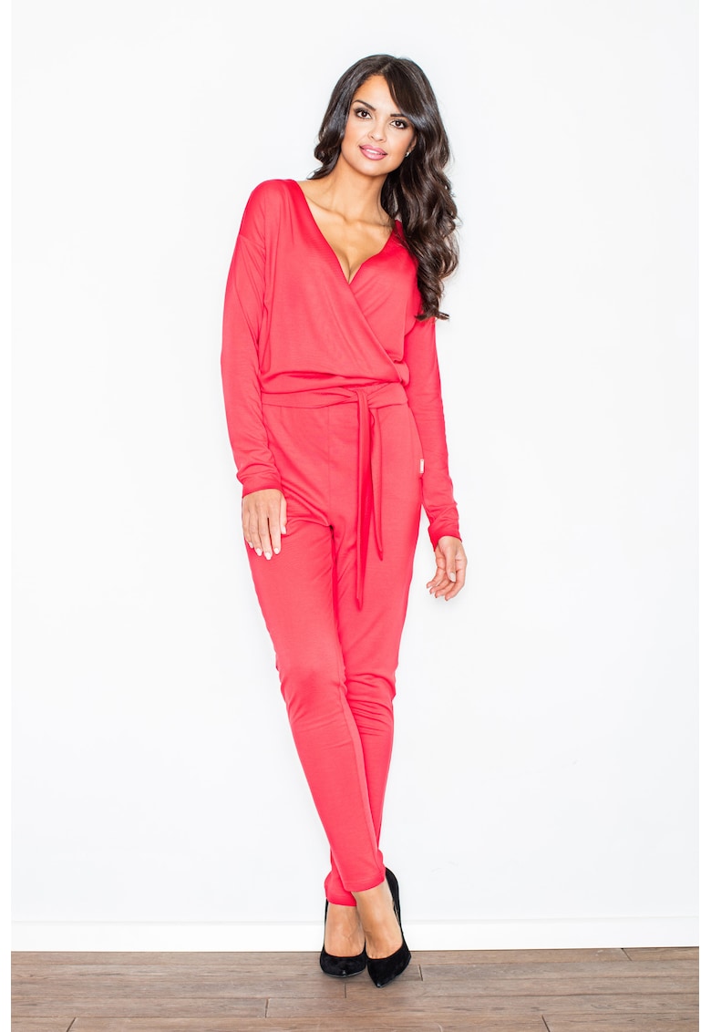 Salopeta dama - rosie - viscoza - maneci lungi