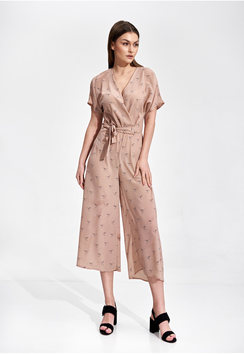 Salopeta dama -  kimono - larga - roz - poliester