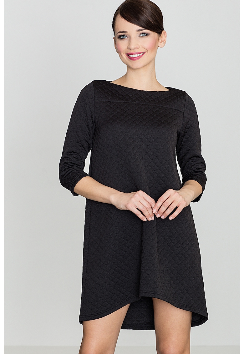 Rochie midi K134 - asimetrica - eleganta - poliester 95% - elastan 5%