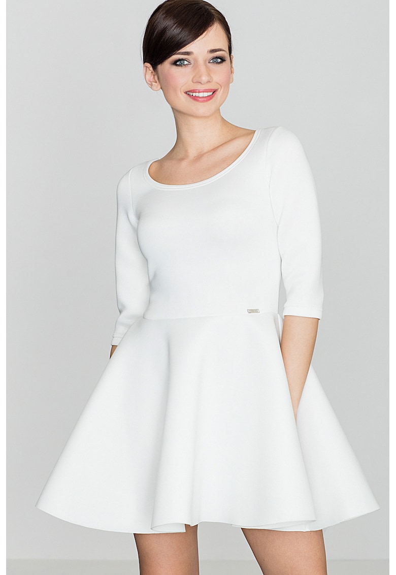 Rochie  K227 - ecru - poliester -