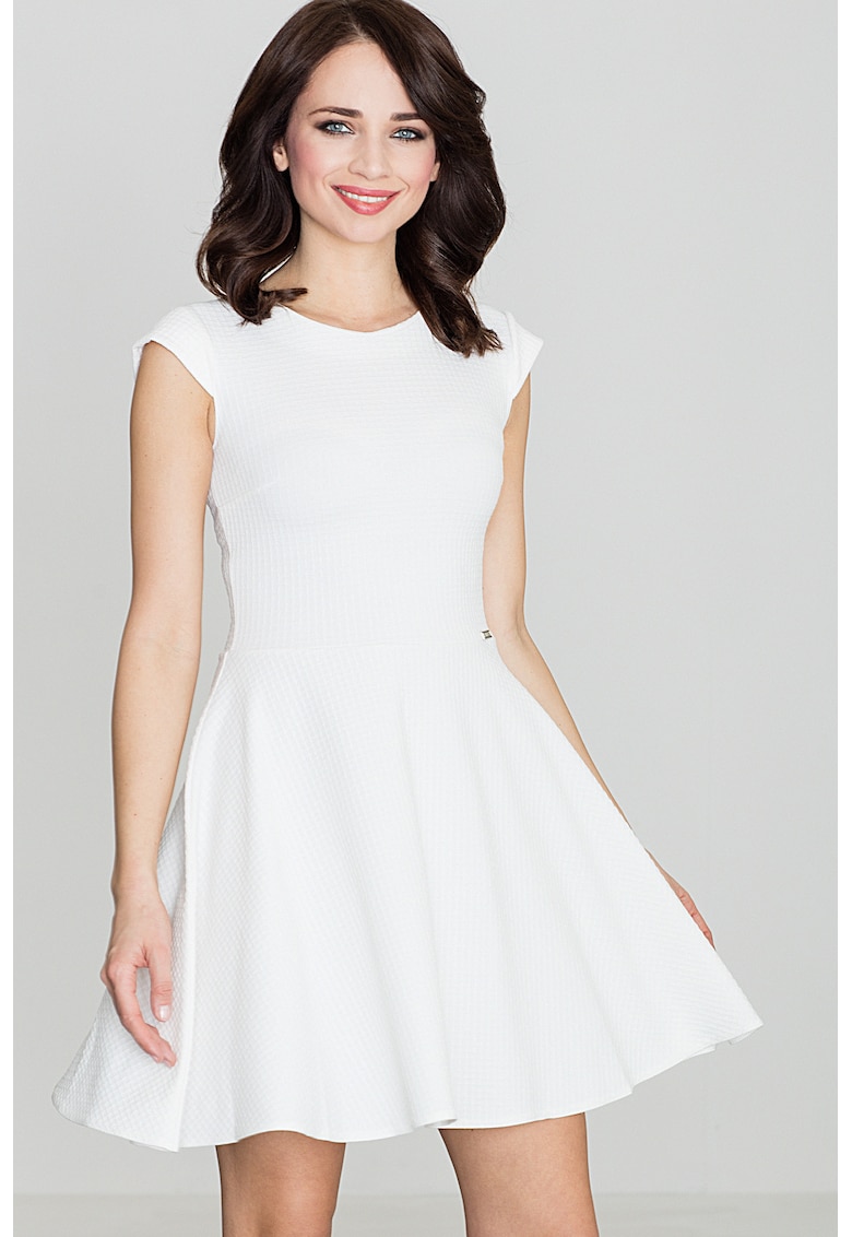Rochie K162 - ecru - Ecru