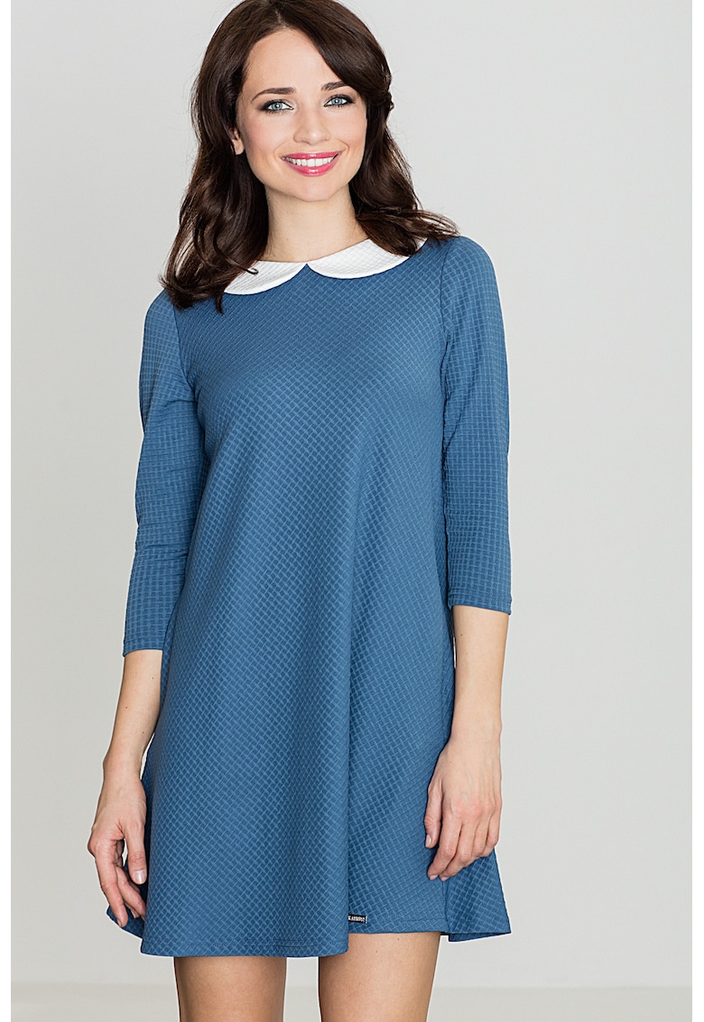 Rochie  K218 - albastru - poliester