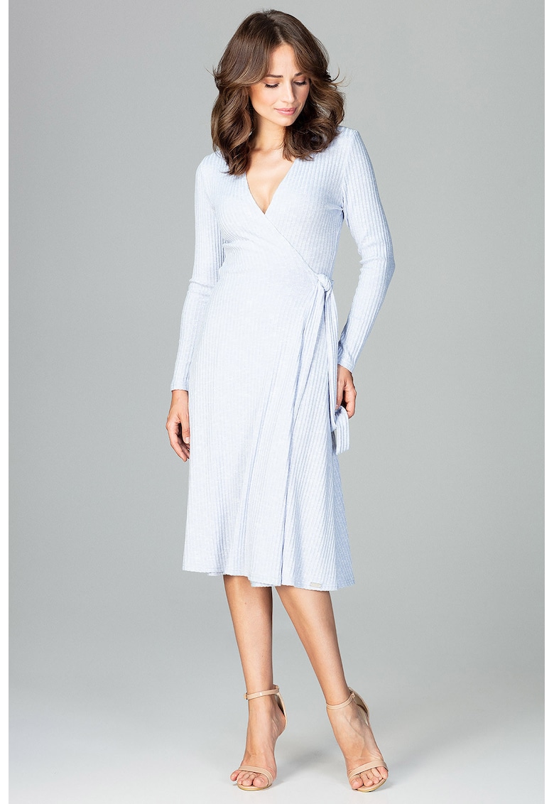 Rochie K465 - albastru - viscoza -