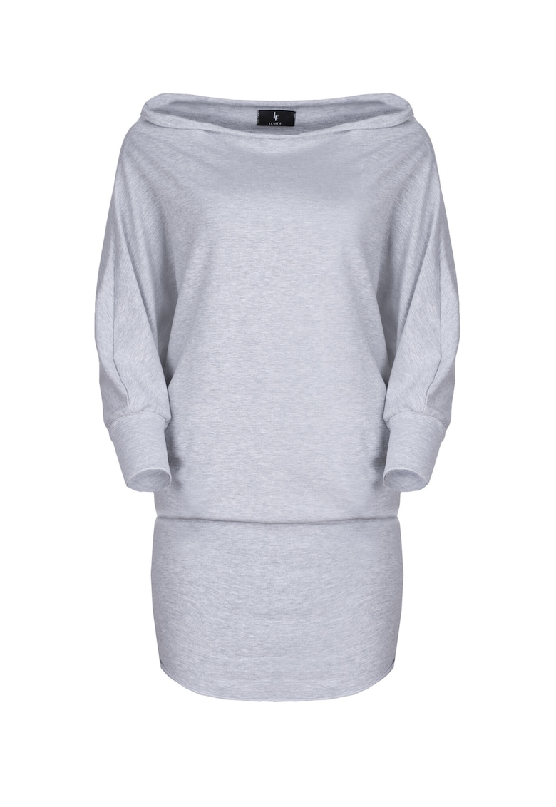 Rochie  K254 - gri - bumbac -