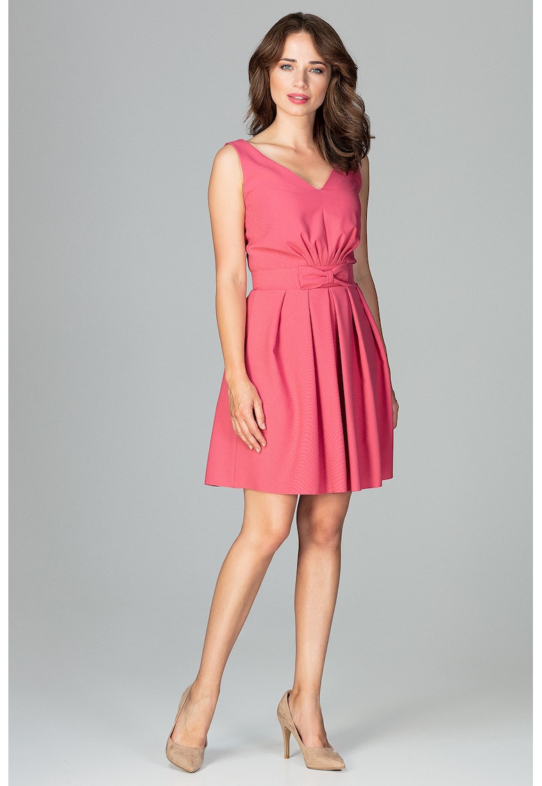 Rochie  K487 - Poliester - Roz -