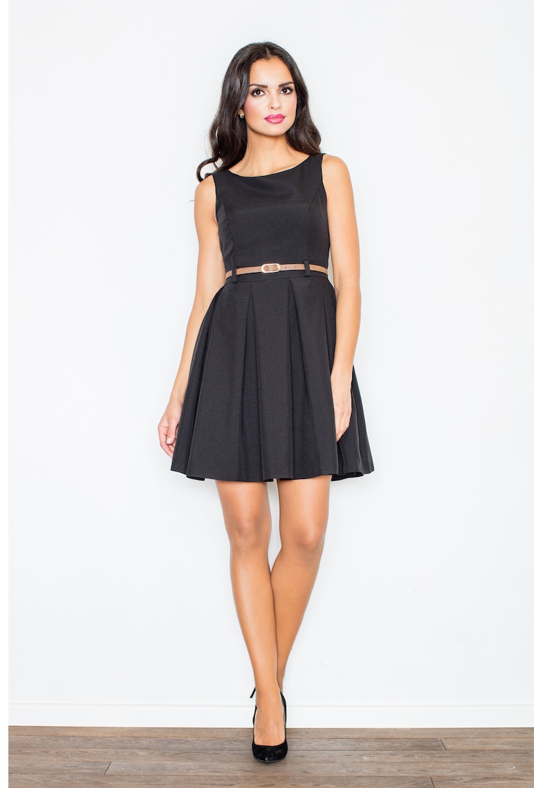 Rochie mulata -  neagra - fara maneci - poliester -