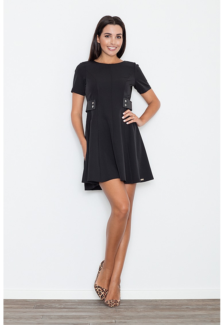 Rochie scurta - neagra - pentru orice ocazie - poliester