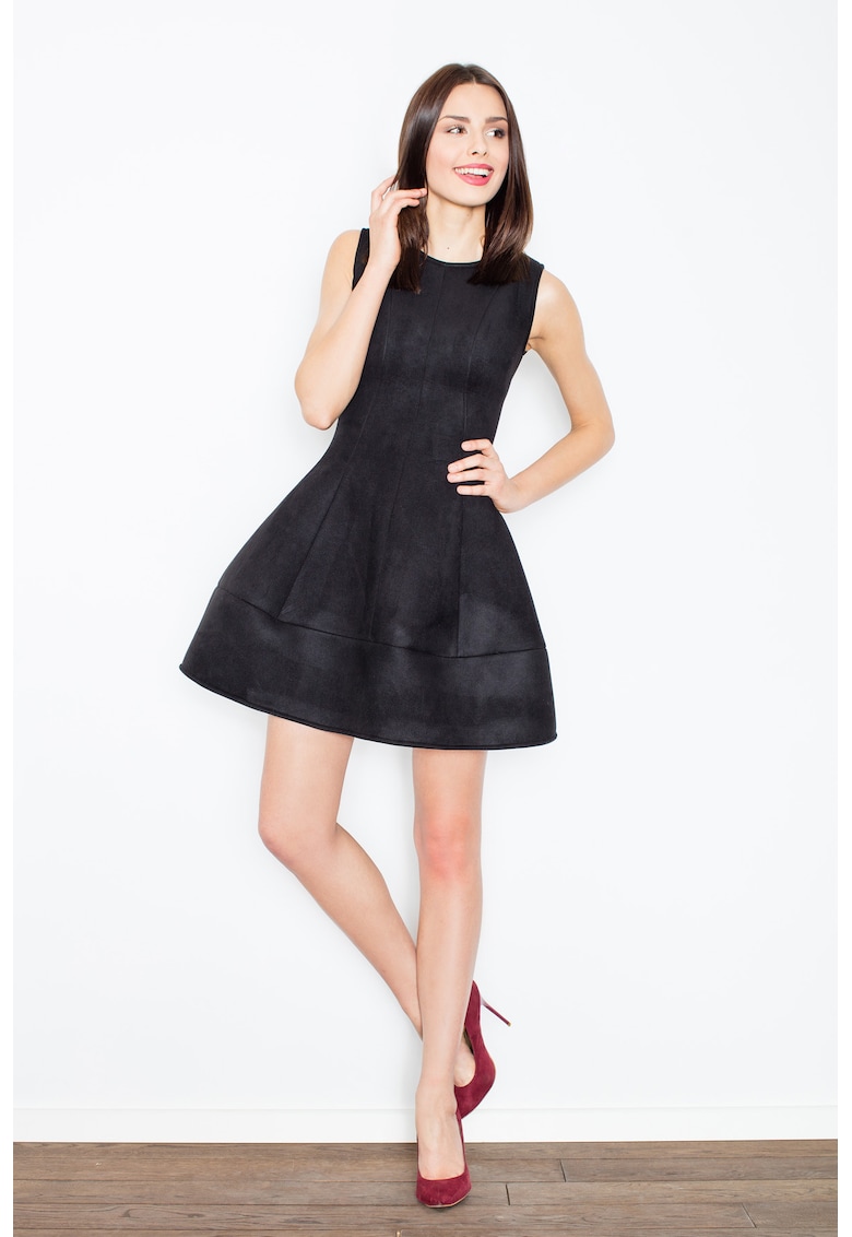 Rochie neagra eleganta - poliester - negru