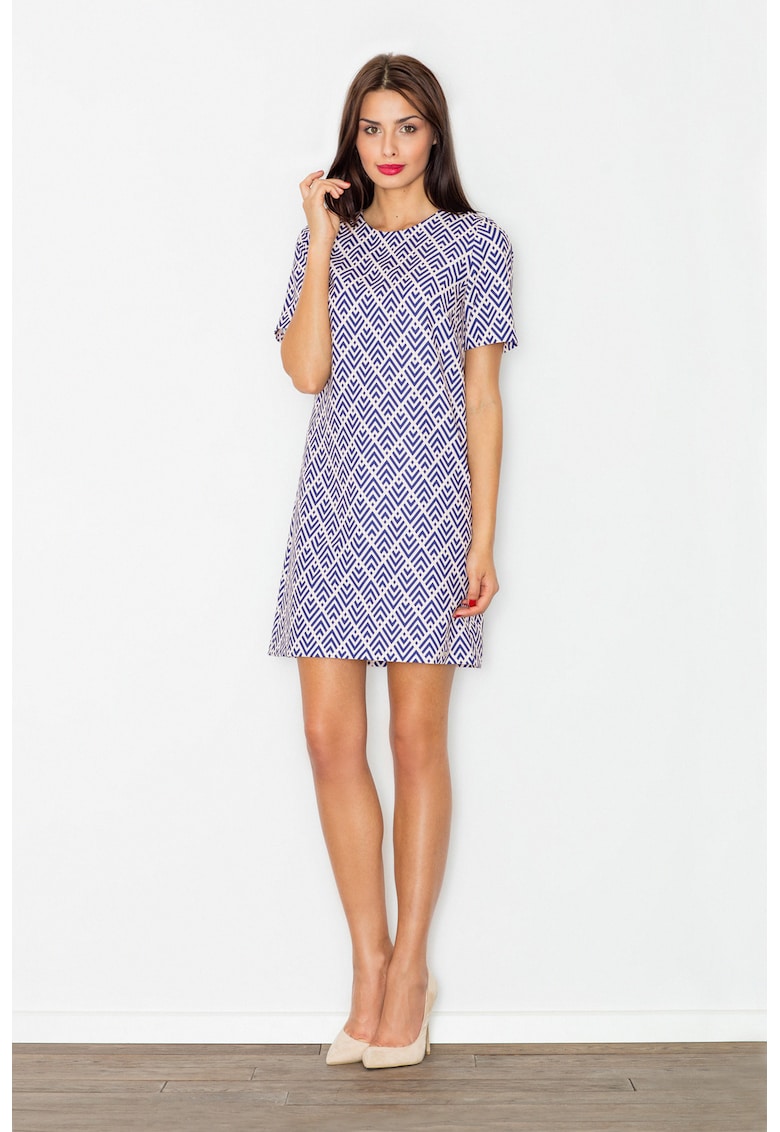 Rochie model M519 - geometric - pentru zi cu zi - poliester Rochie model M519 - geometric - pentru zi cu zi - poliester