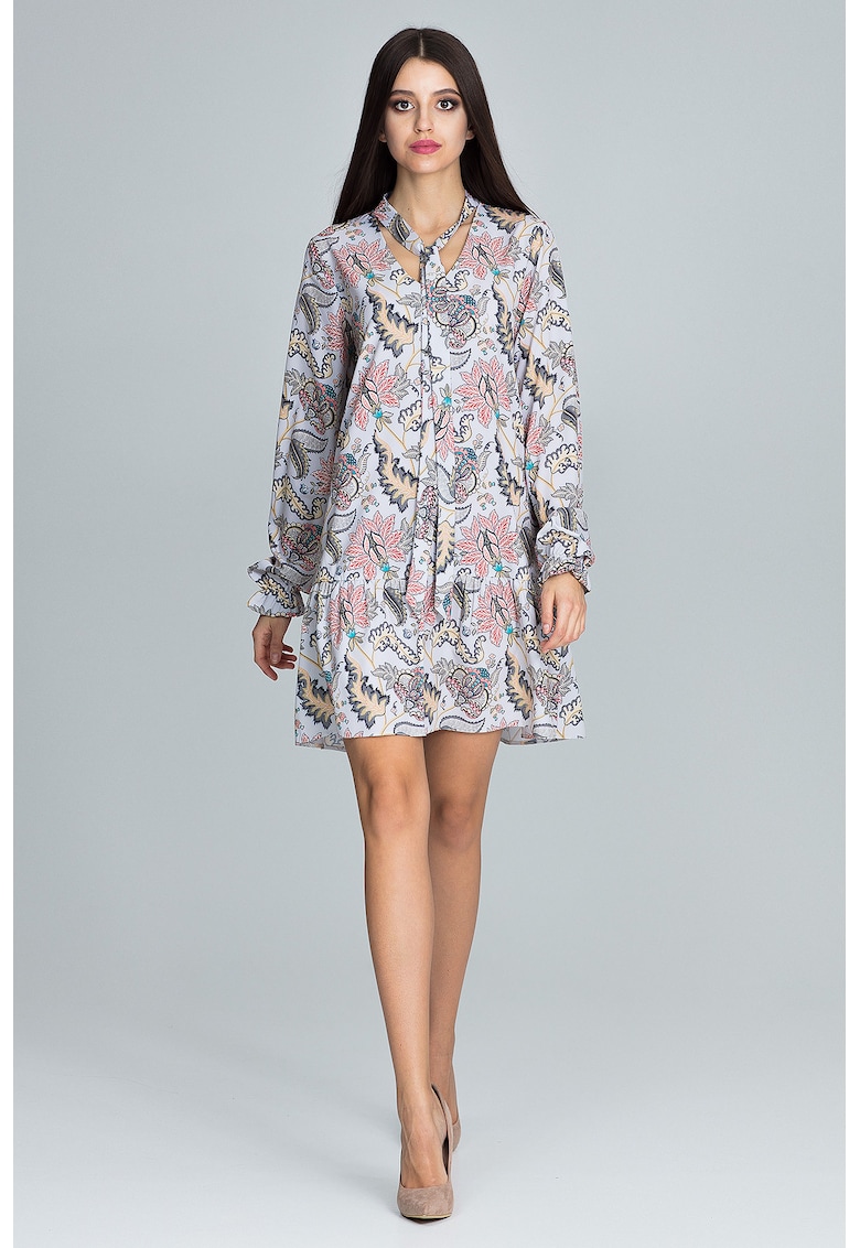 Rochie - florala - multicolor - poliester