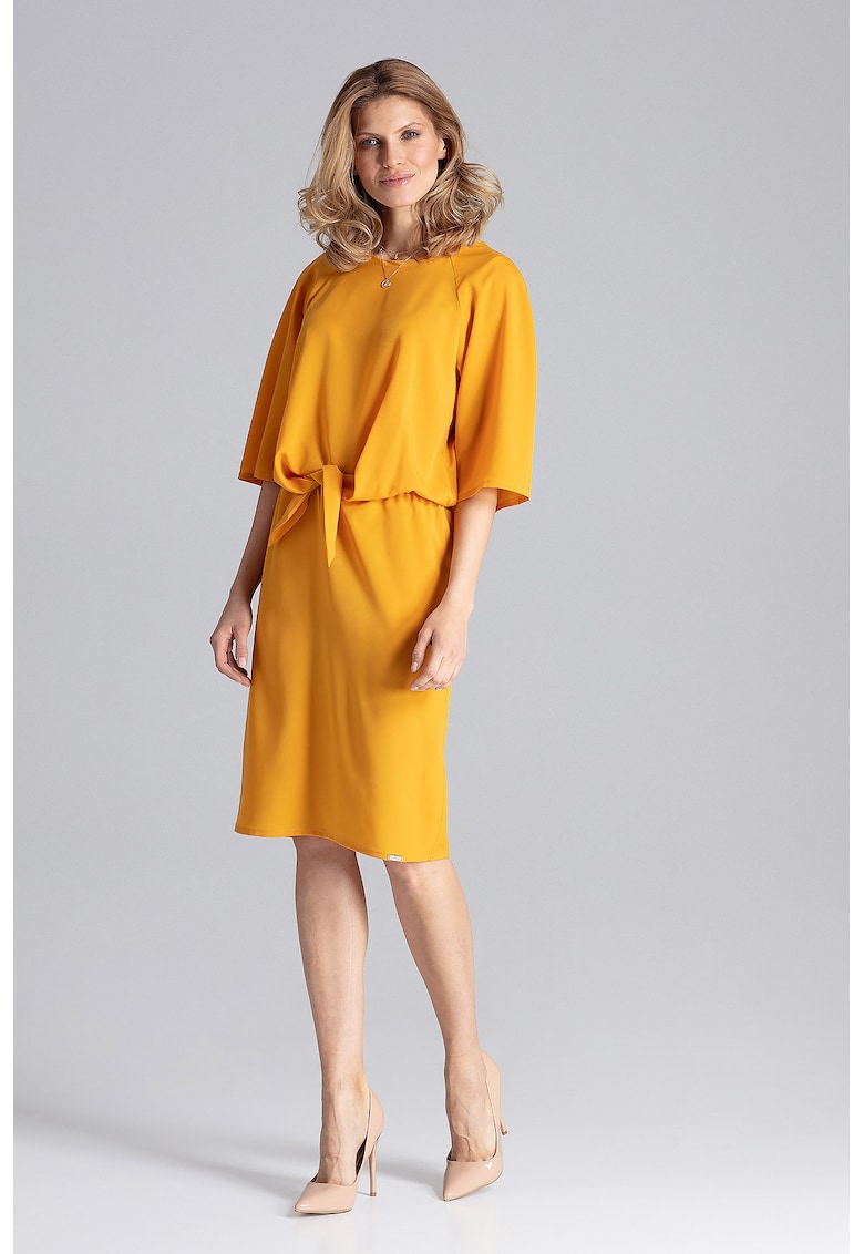 Rochie - galbena - design modern - poliester - galben - Rochie - galbena - design modern - poliester - galben -