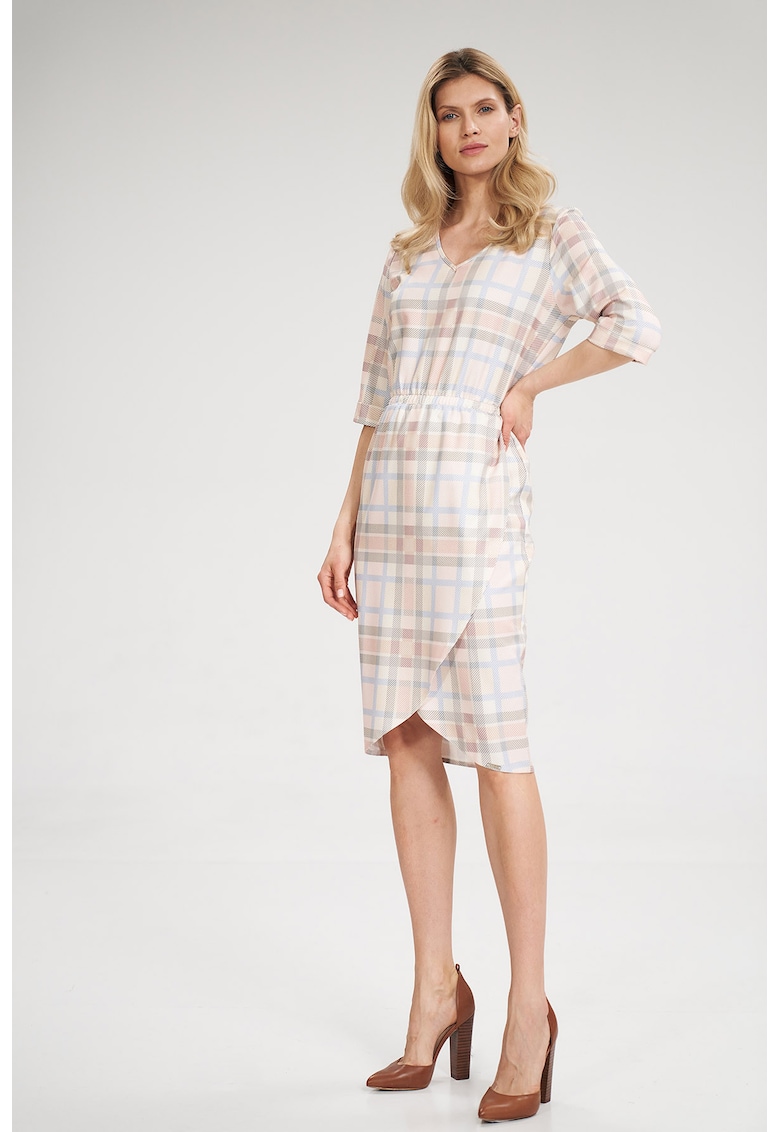 Rochie M702 - casual - maneci scurte - poliester