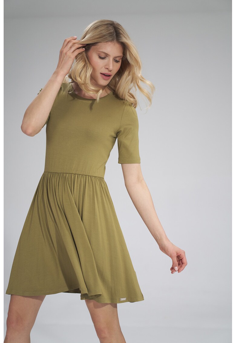 Rochie de vara - M751 - maneca scurta - verde