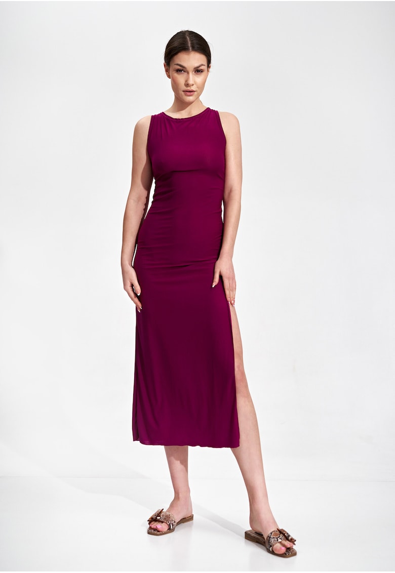 Rochie de seara M864 - rosu - fara maneci - poliester 95% - elastan 5%