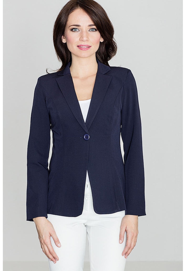 Sacou dama K201 - mulat - elegant - poliester - albastru