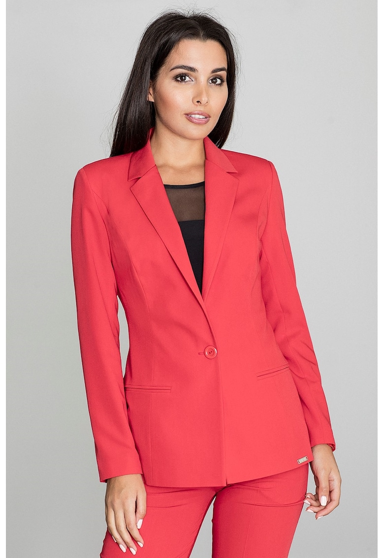 Jachetă formală pentru femei Bleomour M562 roșu